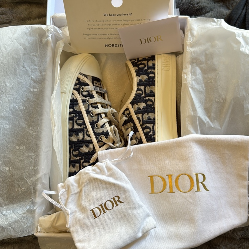 Dior walk’n’dior sneakers. size 8 Deep blue oblique embroidery - Picture 10 of 10